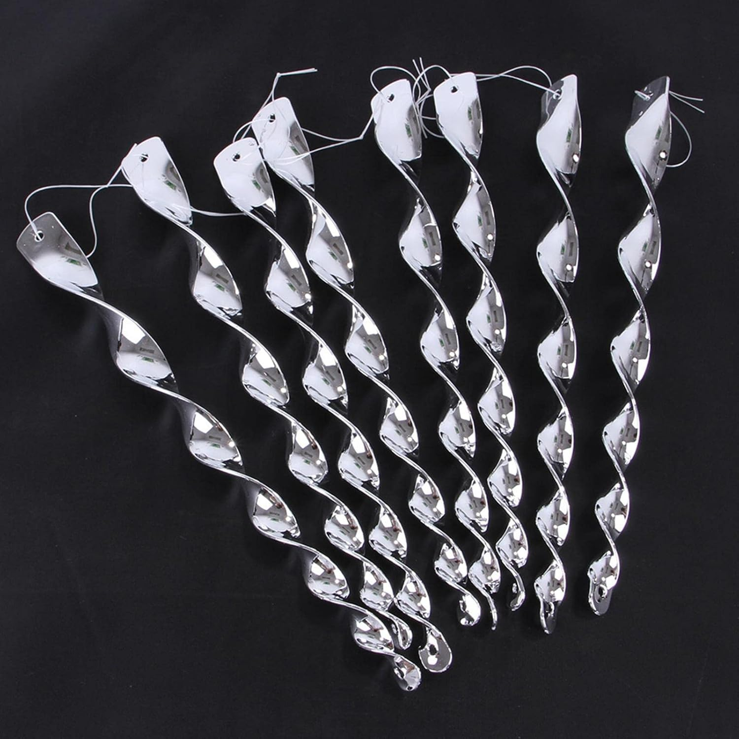 Bird Reflector | 4/8/ Woodpecker Bird Scare Devices - Silver Ornamental Spinner Deterrents Control Device Keeps Away, Bird Scare Rods for Garden Yard Wynott image number 1