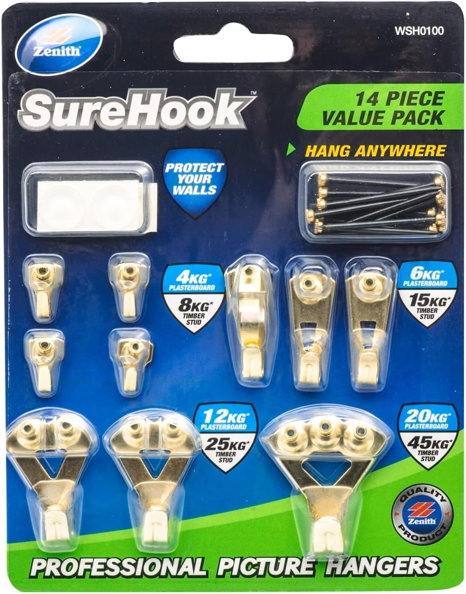 Zenith Cd14 Surehook Picture Hanger Value Pack