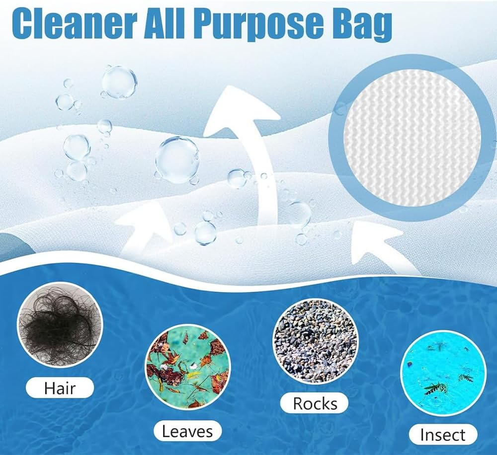 NYGHMY 2 Pack K13 K16 Replacement Zipper Bags for Polaris 280/480 Pool Cleaner | Premium Strong Mesh Filter Bags with Easy Snap Install, Damage-Free Enclosure image number 6