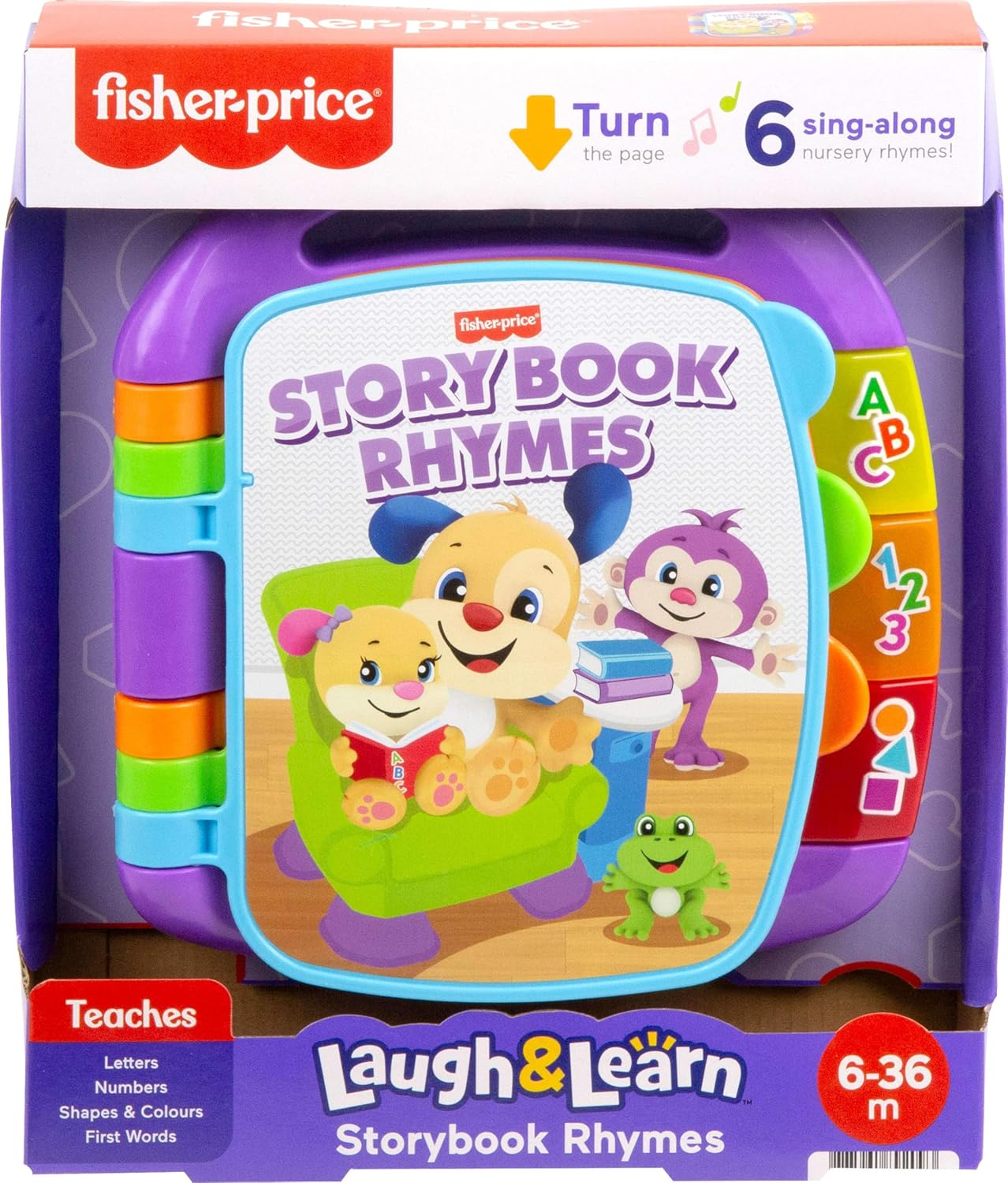 Fisher-Price Laugh & Learn Storybook Rhymes, Collection of Musical Baby Toy Books ​With Lights (Styles May Vary) image number 4