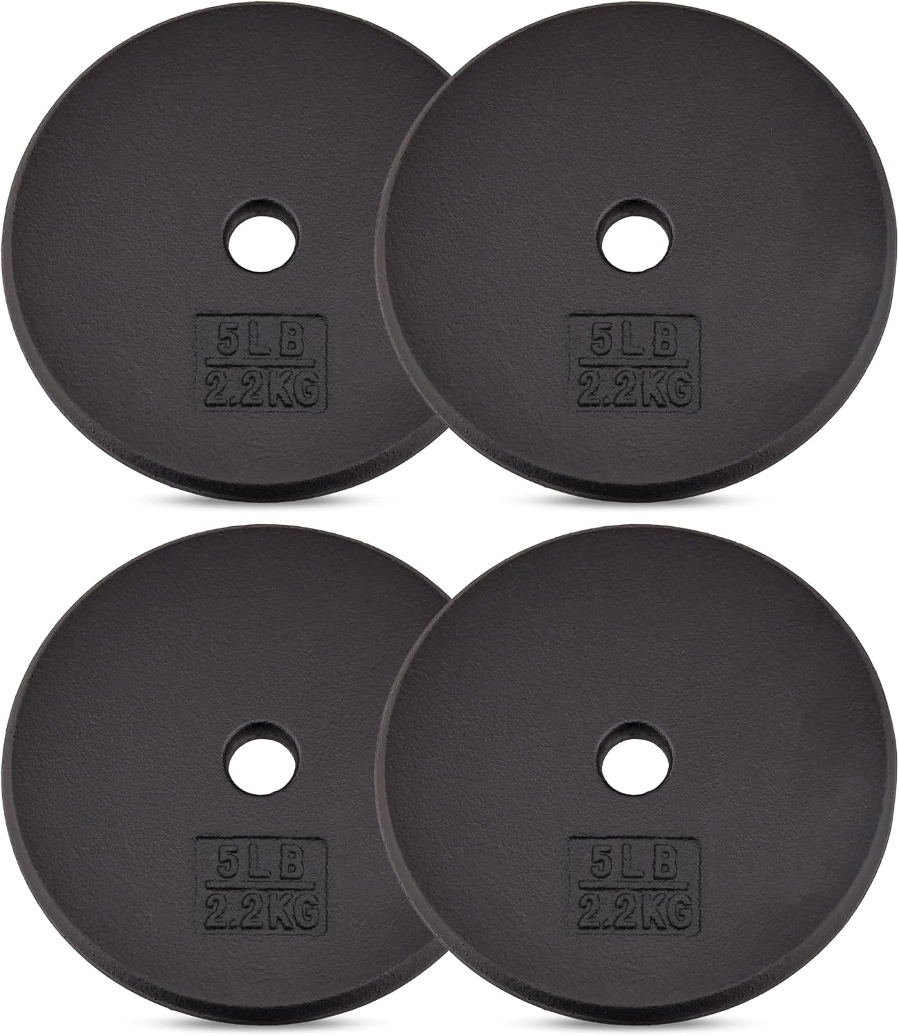 Yes4All Standard 1" Cast Iron Weight Plate - Ideal for Strength Training - Multiple Weight: 5LB to 25LB (Single & Set of 4) image number 5