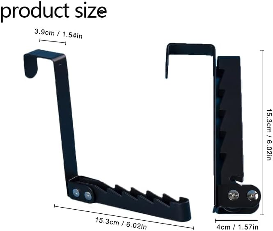 1 Pack Collapsible Folding over the Door Organizer Rack Space Saving Hanging Storage Hanger for Clothes, Coats, Towels for Bedroom Bathroom (1, Black)