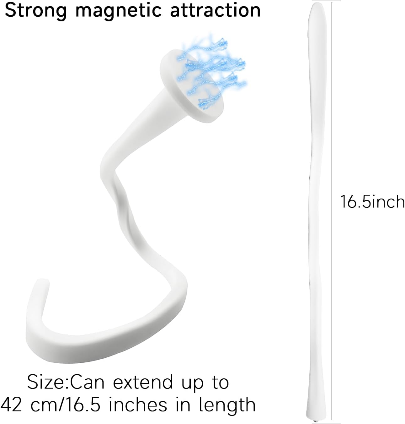 QUMOX Magnetic Front Load Washer Door Prop, Flexible White Washing Machine Door Holder, Keeps Washer Door Open, Fits Most Washing Machines image number 2