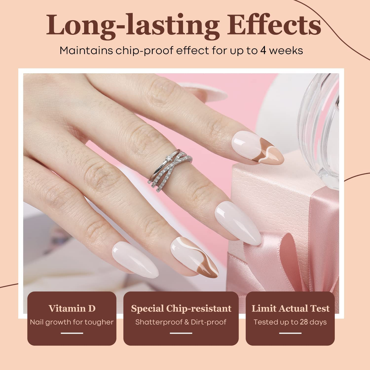 Modelones 10 Pcs Dip Powder Nail Kit Starter, 4 Colors Brown Nude Skin Tones Neutral Dipping Nails Kit with 15Ml Base Top Coat Activator Liquid Set and Nail Tools, Dip System Kit No Lamp Needed Saving Time DIY Manicure Salon Extension Kit