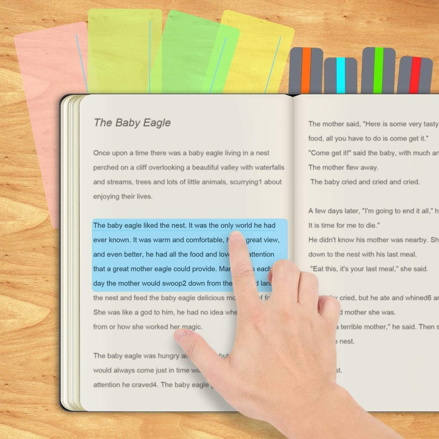Quhoxdye 8 Pieces Guided Reading Highlight Strips Colored Overlays Bookmark Reading Tracking Rulers with Line for Dyslexia to Reduce Visual Stress (Style 2) image number 6