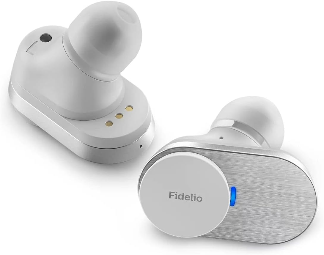 Philips Fidelio True Wireless Noise Cancelling Pro+, More Music. 48 Hours, 2-Way System. Balanced Armature, Comply T1WT/00 Earplugs, White - T1Bk image number 4