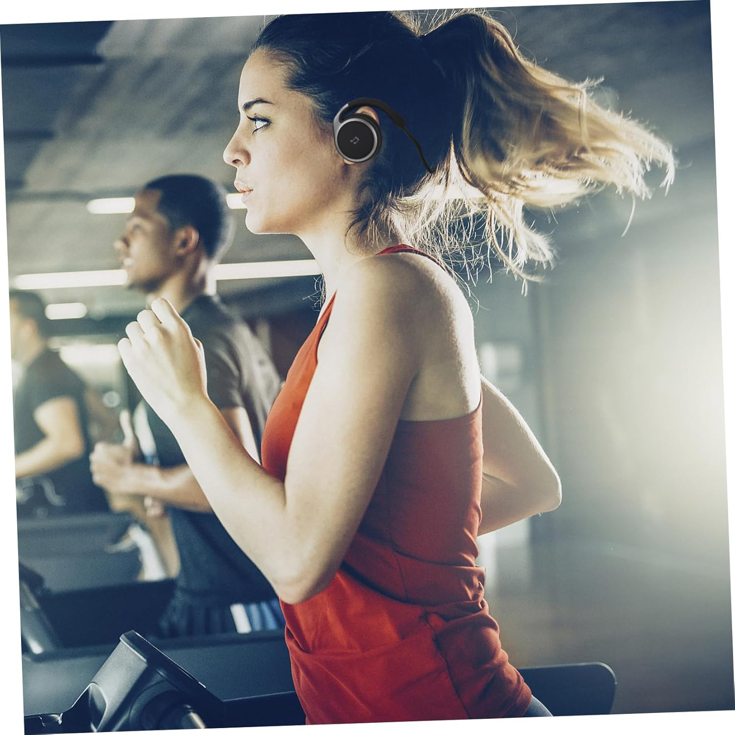 Gatuida Wireless Ear Hook Headphones Sports Earbuds with Volume Control Ergonomic Design for Running and Exercise Comfortable Fit with Glasses Compact Black Wireless Headset for Outdoor image number 5