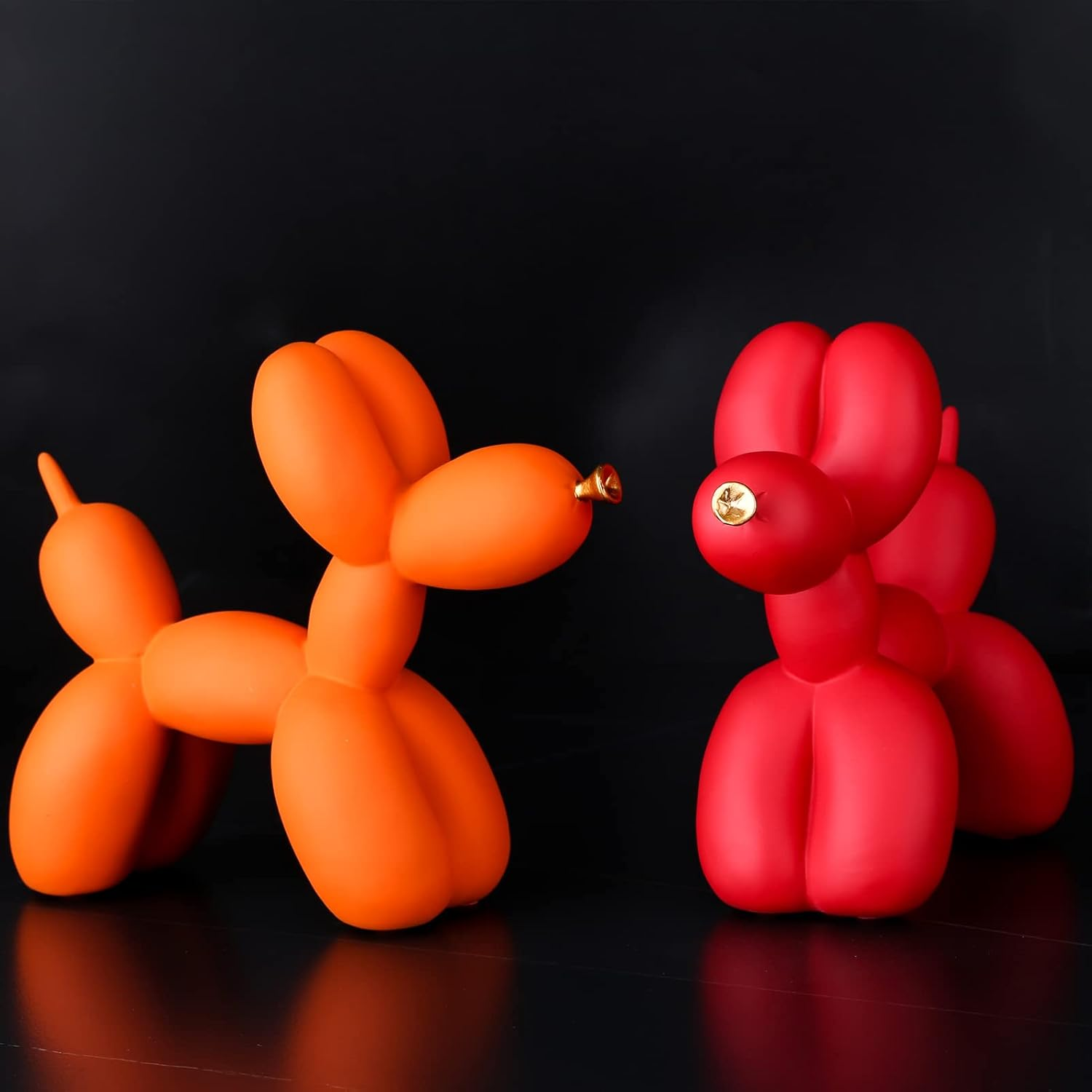 XIAOMAGG Creative Balloon Dog Sculpture Modern Home Decoration Trendy Animal Art Ornaments Collection Figurine Bedroom Living Room Office Desktop Resin Decors - Fireworks image number 5