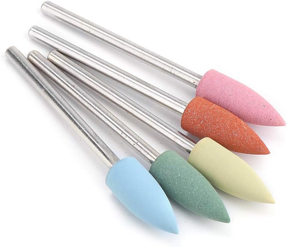 Nail Cutter Attachments, Nail High Gloss Polishing Attachment, Russian Manicure Drill, Nail Drill Silicone Nail Bit, 5 Pieces/Set Rubber Nail Drill Bits Manicure Pedicure Nail Polishing Cutter image number 3