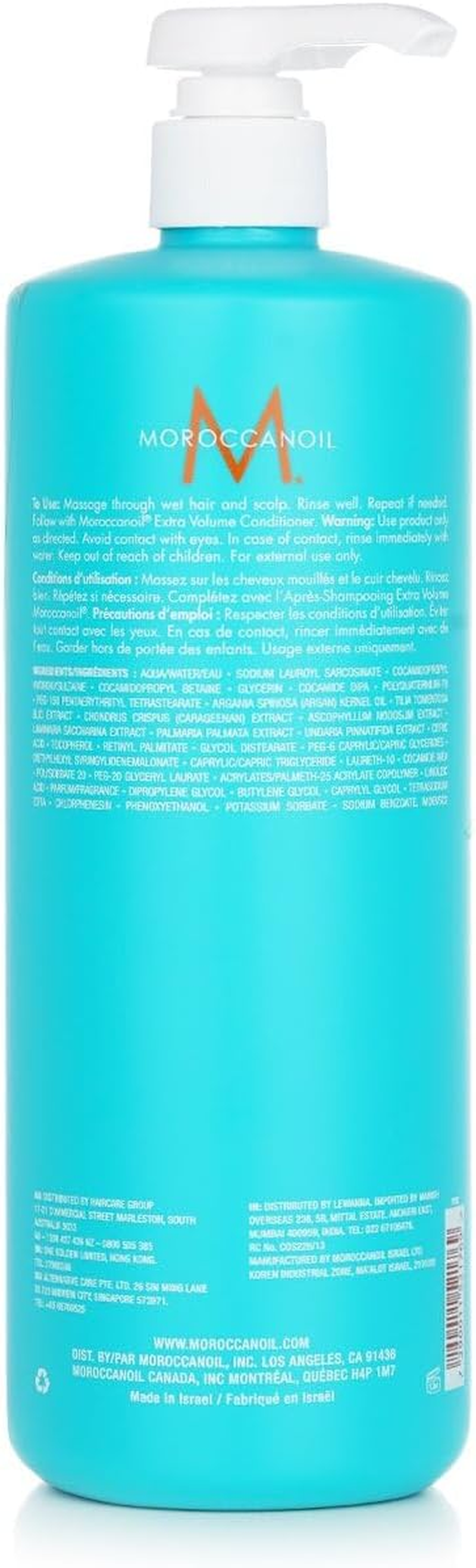 Moroccanoil Extra Volume Shampoo, 1000 Ml image number 3