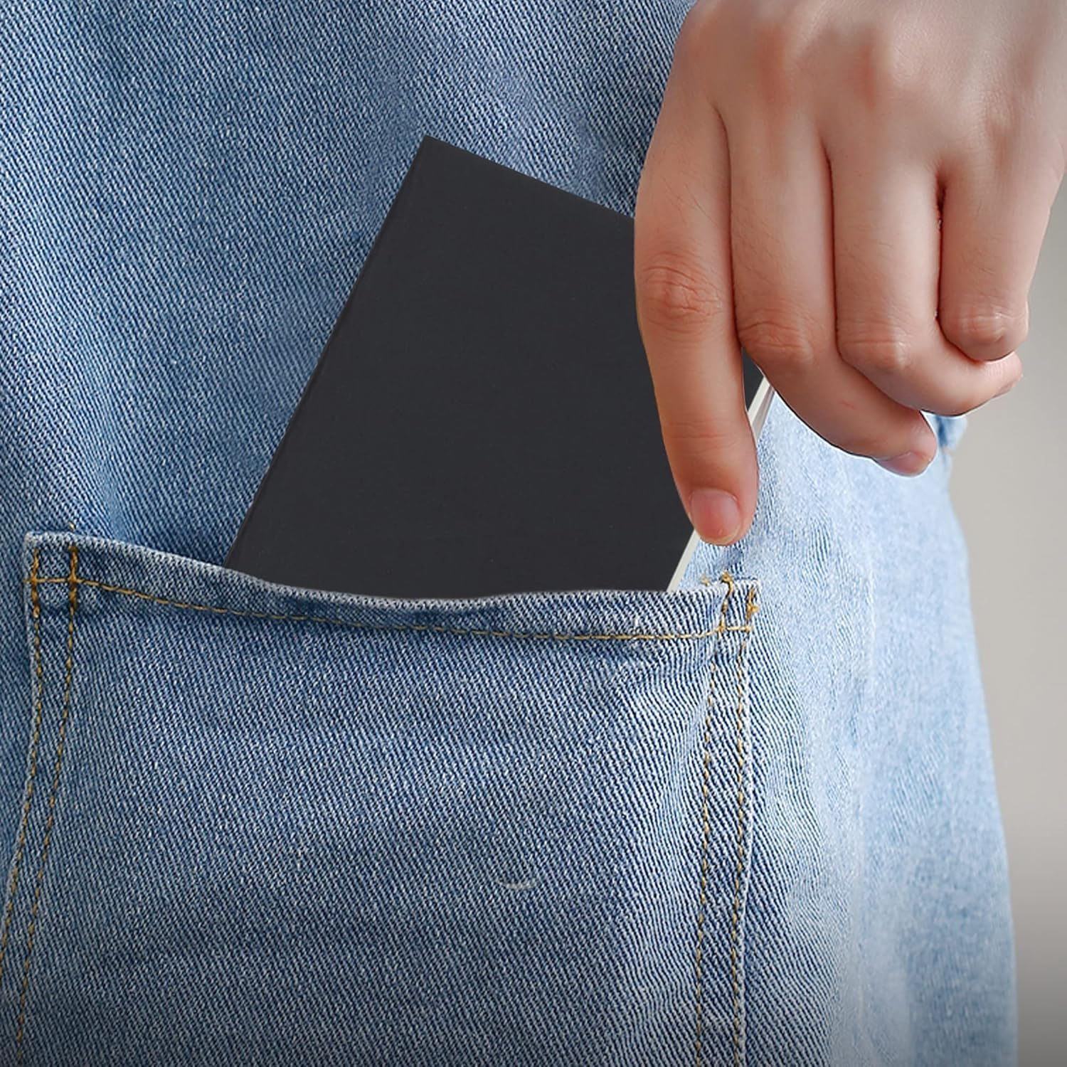 Oiltomn Pocket Notebook, 6 Pack Softcover Mini Notebooks 3.15" X 5.5" Black Notebook Small Memo Notepad for Men Women Kids Traveler Author, 20 Sheets,40 Lined Pages image number 3