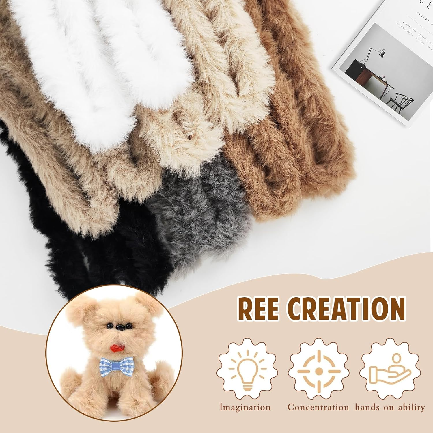 Liplopbest 12 Pieces Thick Jumbo Fur Pipe Cleaner 39 Inches Fluffy Pipe Cleaners Craft Kit Chunky Chenille Stems for Beginners DIY Craft Supplies Decorations image number 4