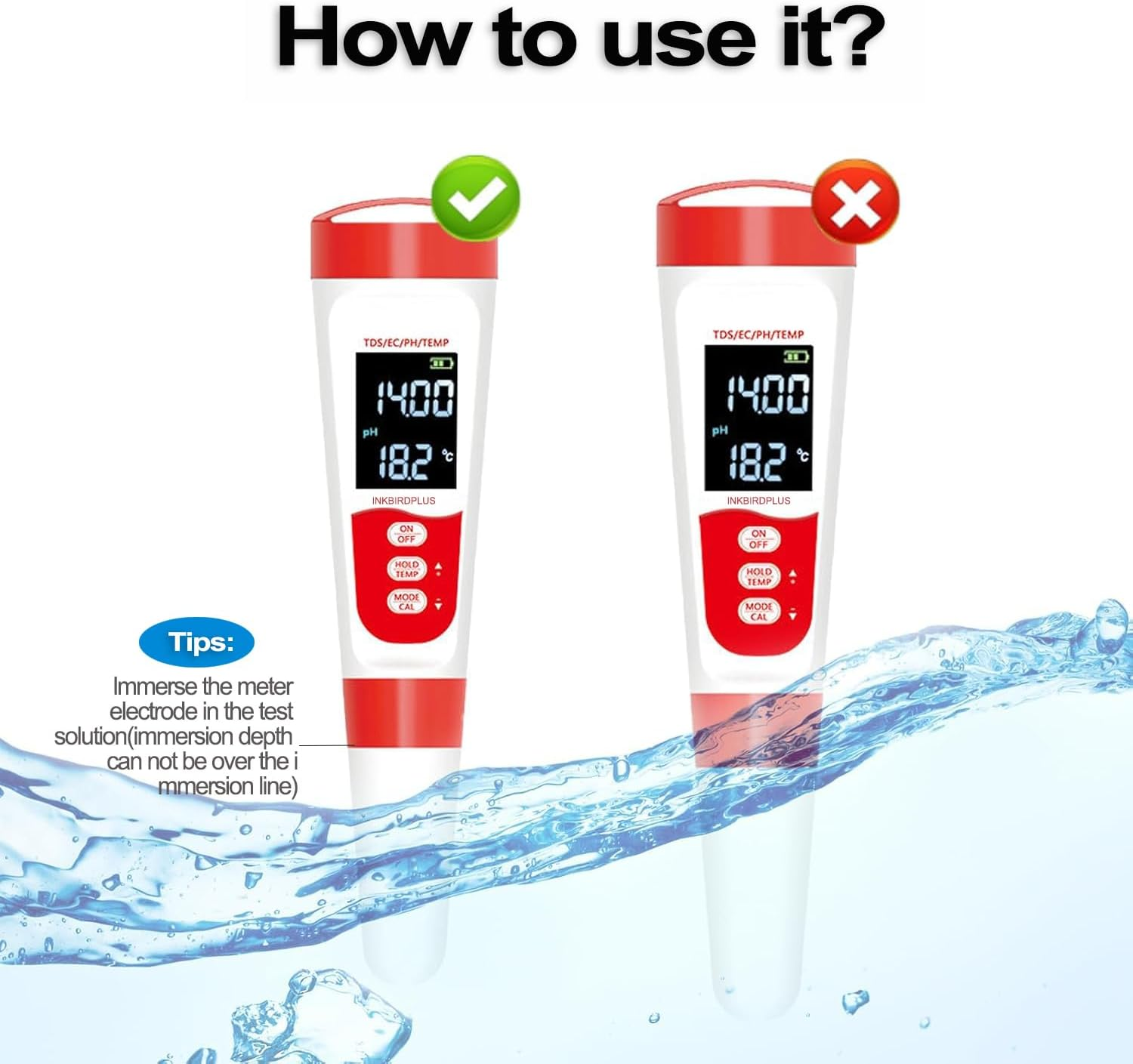 PH Meter, 4 in 1 PH EC TDS Temp Meter for Water Hydroponics, 0.01 High-Accuracy Waterproof Digital Water PH Tester with ATC, Backlight for Household Drinking, Pool, Aquarium, Nutrients Growing, Lab image number 4