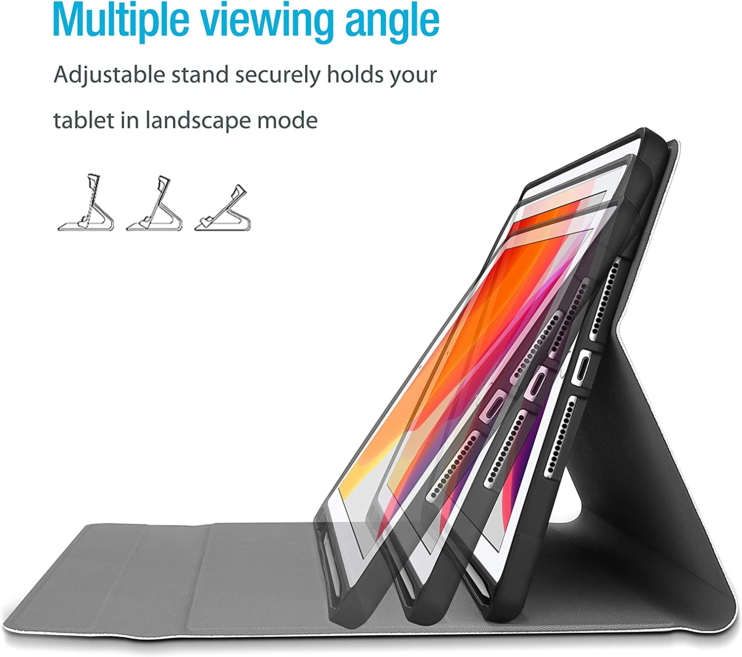 Procase Keyboard Case for Ipad 10.2 9Th Gen 2021/ 8Th Gen 2020/ 7Th Gen 2019/ Ipad Air 10.5" 2019 / Ipad Pro 10.5 2017, Wireless Magnetically Detachable Keyboard Case, Auto Sleep/Wake -Navy image number 1