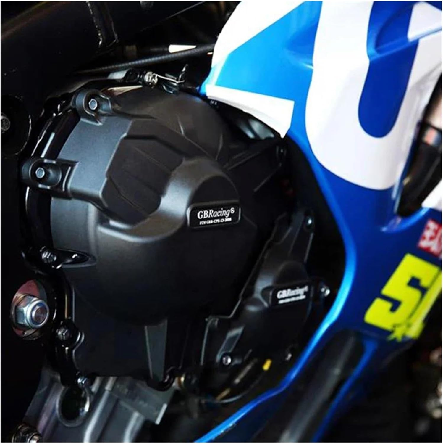 Motorcycle Engine Guard Protector Motocross Parts Engine Protection Cover Set for Suzuki GSXR1000(R) L7-L9 GSX-R1000 2017-2023 K17 Engine Drop Prevention Slider(Oneset) - Alternator Cover image number 6