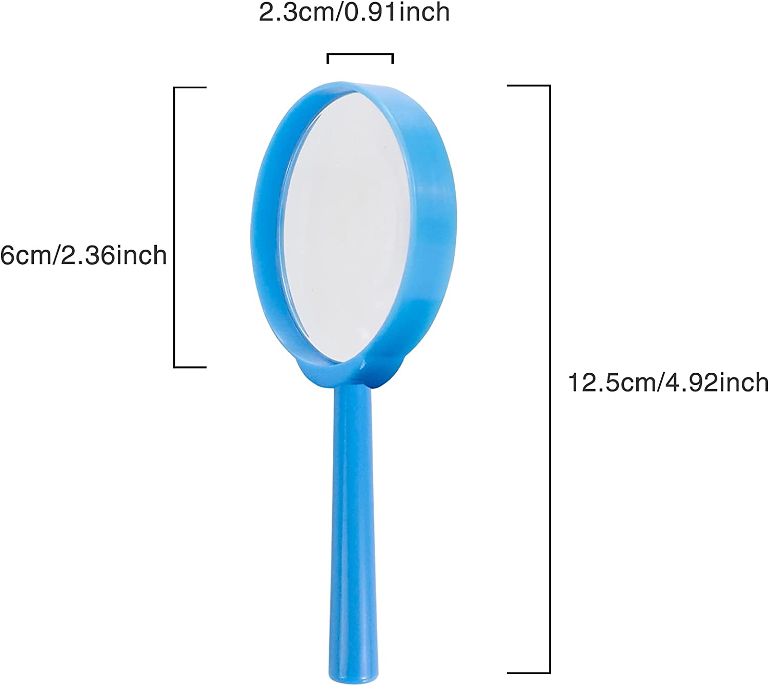 Magnifying Glass Kids Plastic Magnifier 18 Pack Hand Lens Mini Handheld Magnifying Lenses for Children Science Class Outdoor Observation Party Fun Tool image number 6