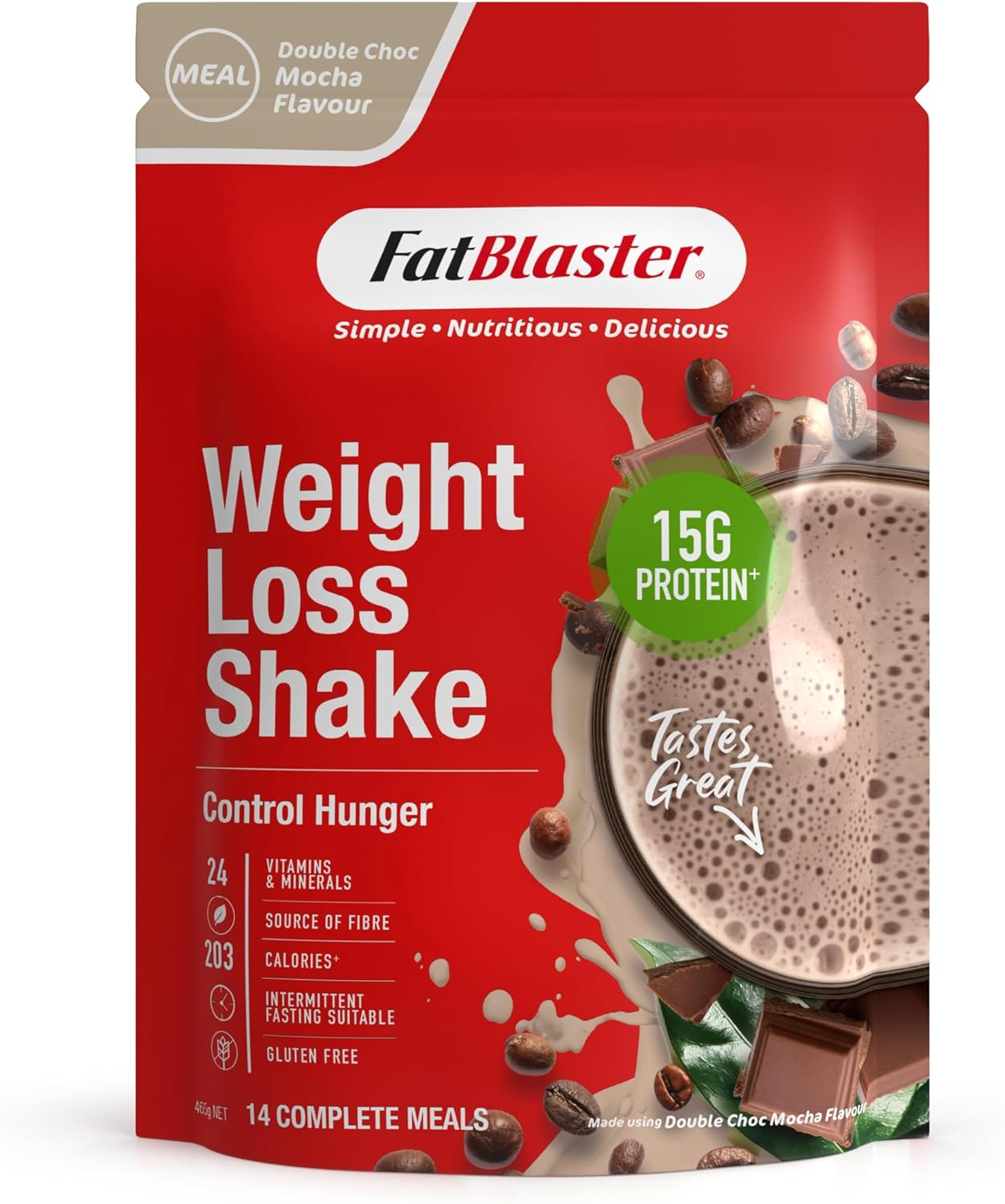 Naturopathica Fatblaster Vanilla Flavour Weight Loss Shake 465 G image number 1