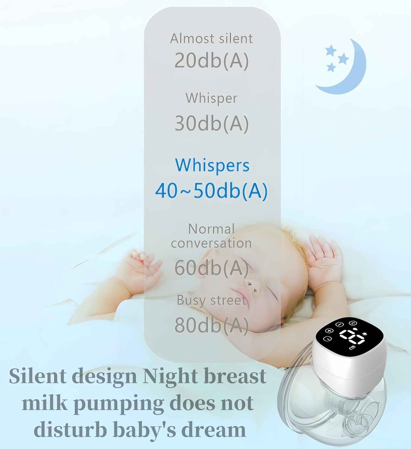 Wearable Electric Breast Pumps with LED Display,Hands Free Breast Pump, Portable Feeding Pump,Comfortable Flange 17Mm, 19Mm, 21Mm,24Mm Inserts, 3 Modes & 9 Levels Electric Portable. Fits All Breasts image number 2