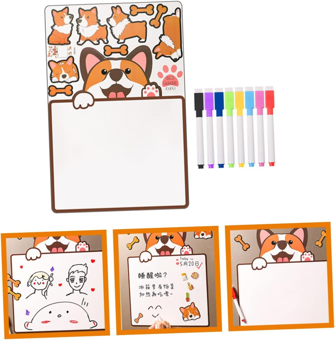 COHEALI Practical Fridge Dry Erase Board Adorable Planning Boards for Fridge Magnetic Planning Home Supply image number 3