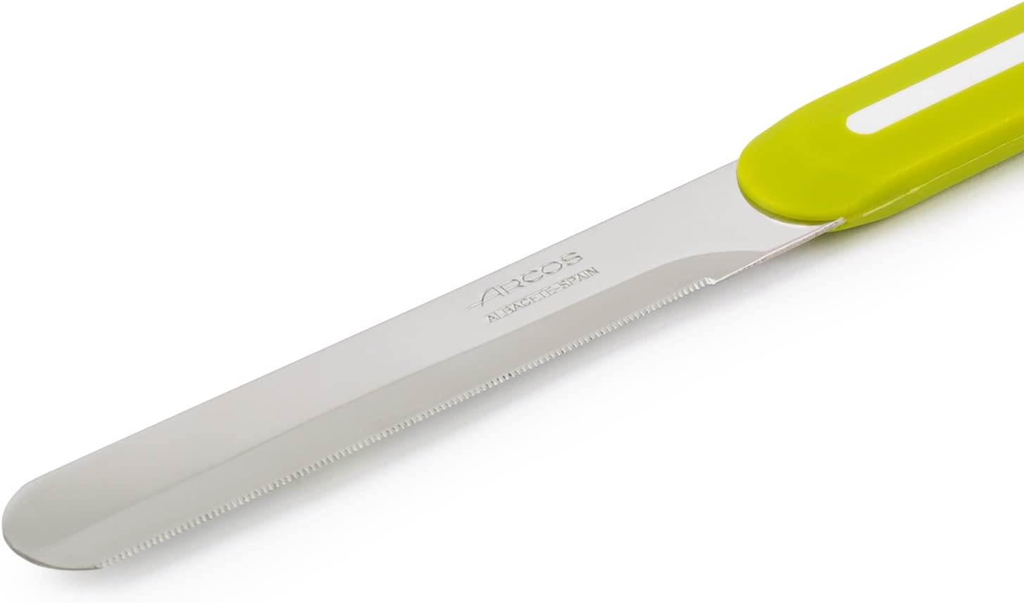 Arcos Paring Knife Set of 3 Pieces 4 Inch Stainless Steel. Colorful Kitchen Knives for Peeling Fruits and Vegetables. Ergonomic Polypropylene Handle. Serie B-Line. Color Orange, Red and Green. image number 4