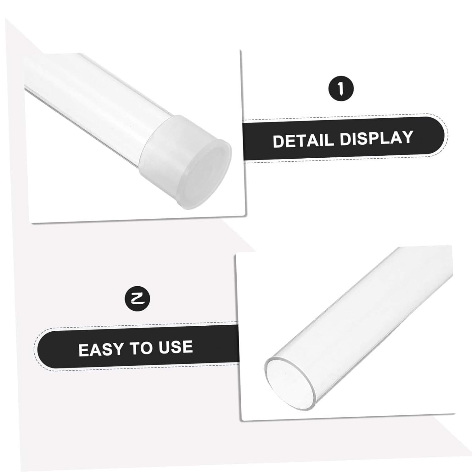 Ciieeo 10Pcs Thermometer Hard Protective Case Plastic Tube Needle Holder Organizer for Travel Home Clinic Multipurpose Safety Storage Box image number 4