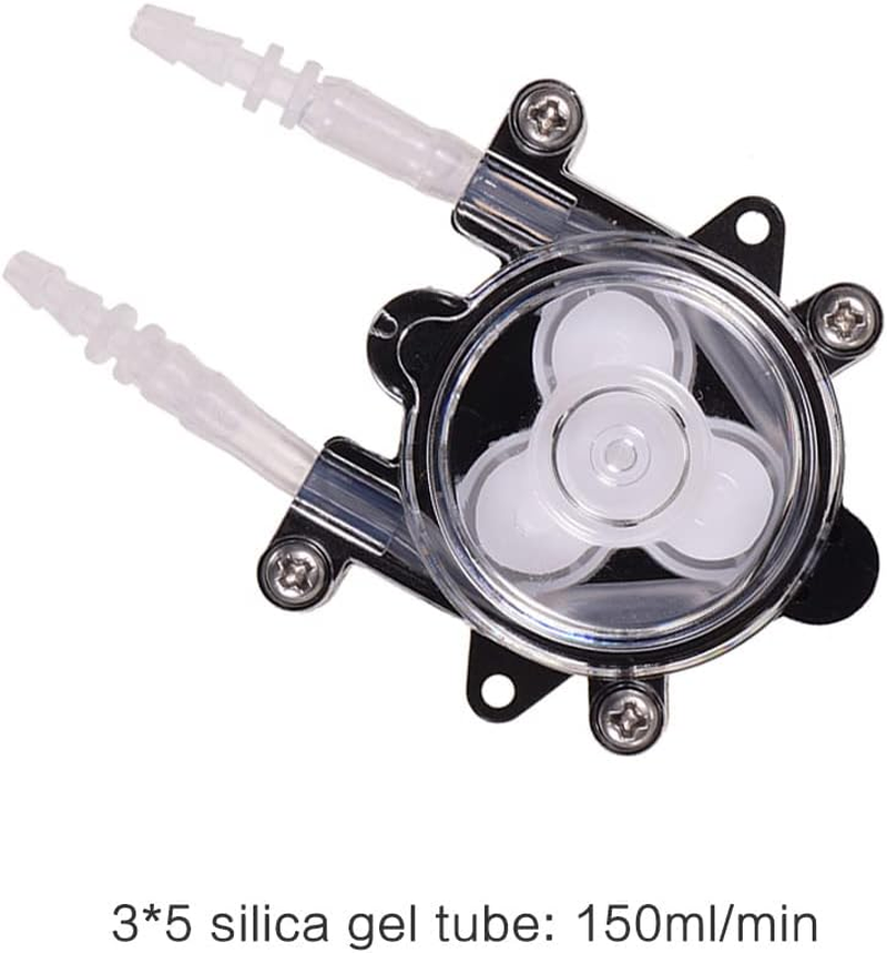 DC 6V DIY Dosing Pump Mini Peristaltic Dosing Head Self-Priming Function Large Flow 150Ml/Min for Aquarium Lab Chemical Analytical Water Liquid image number 6