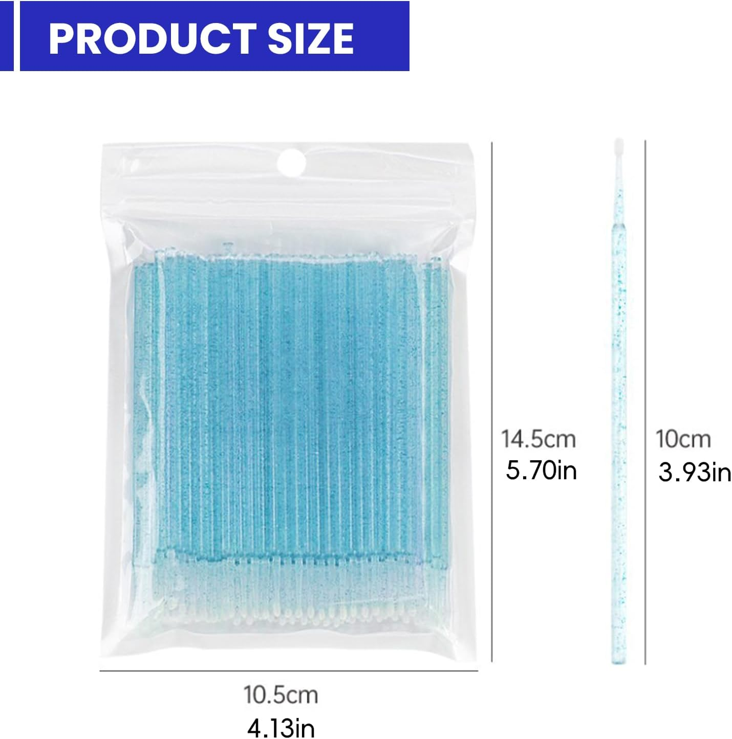 Hzqzaoan Micro Applicator Brushes, 100 Pcs Multicolor Lash Micro Brush for Eyelash Extension, Recorrect Eye Makeup, Cleaning Eye, Mascara Wands - Micro Makeup Brushes for Eyelash and Eye Makeup image number 4