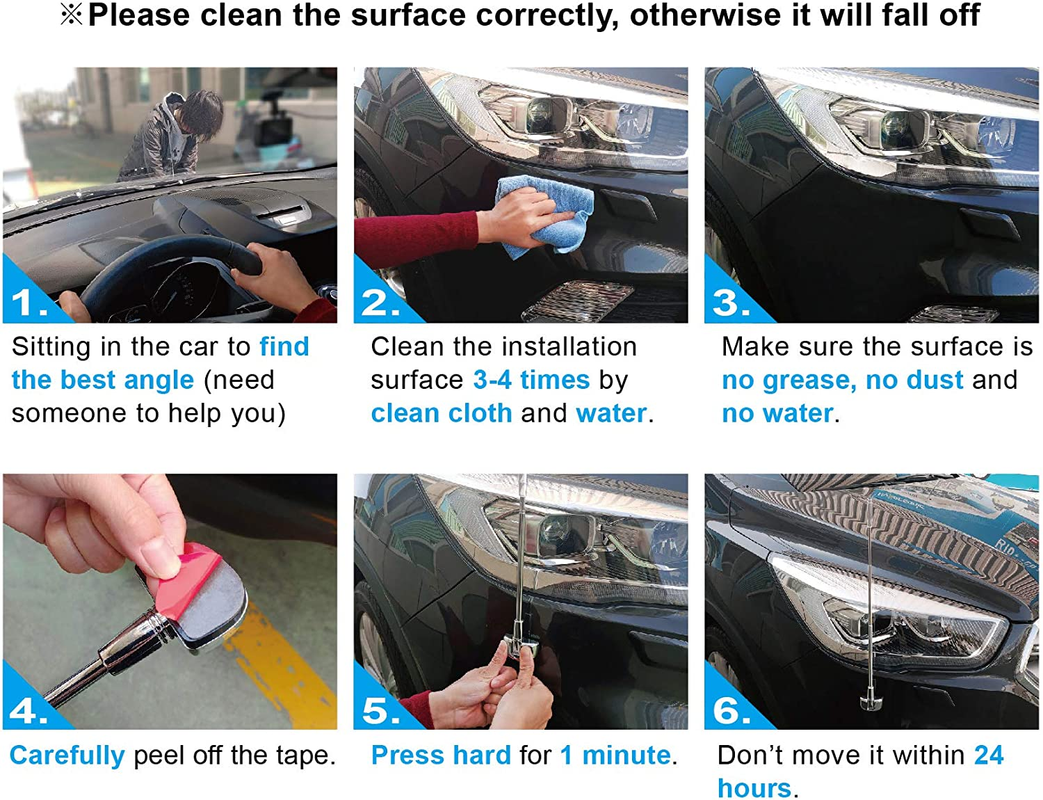 2-Pack Car Bumper Corner Antenna Pole Adjust Driving Parking Marker Protector for Green Hand in Driving Fit Universal Car Hypersonic image number 3