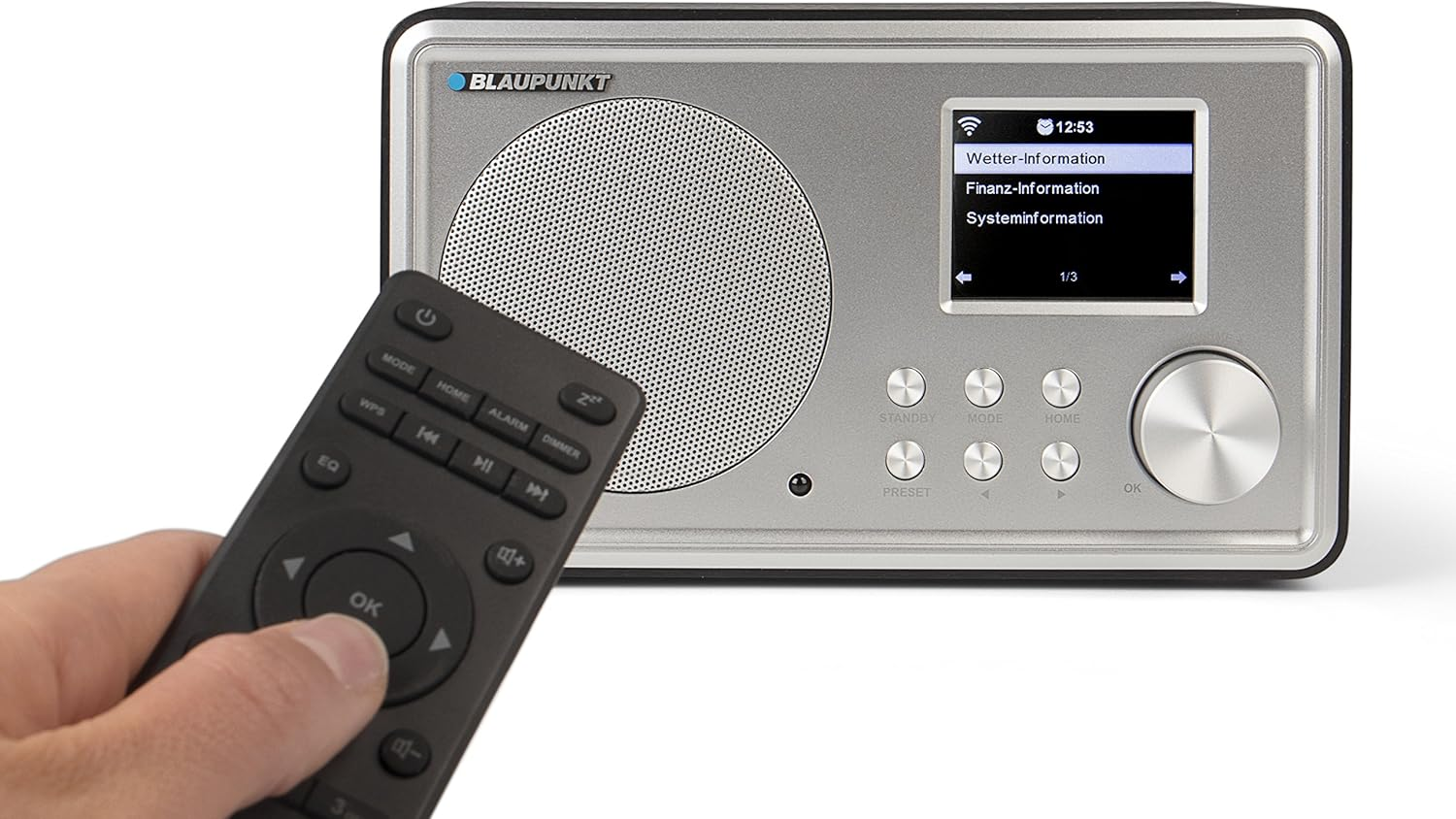 Blaupunkt IR 20 Internet Radio, Digital Radio, Colour Display, Aux In, Alarm Clock, Black image number 3