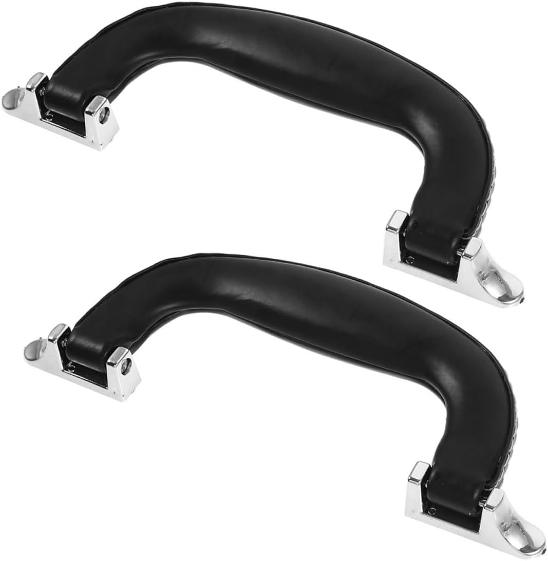 WATIIFUFU 2Pcs Leather Replacement Handles for Luggage Suitcase Travel Bags Toolboxes Carry Grips with Design for Easy Installation and Versatile Use image number 1