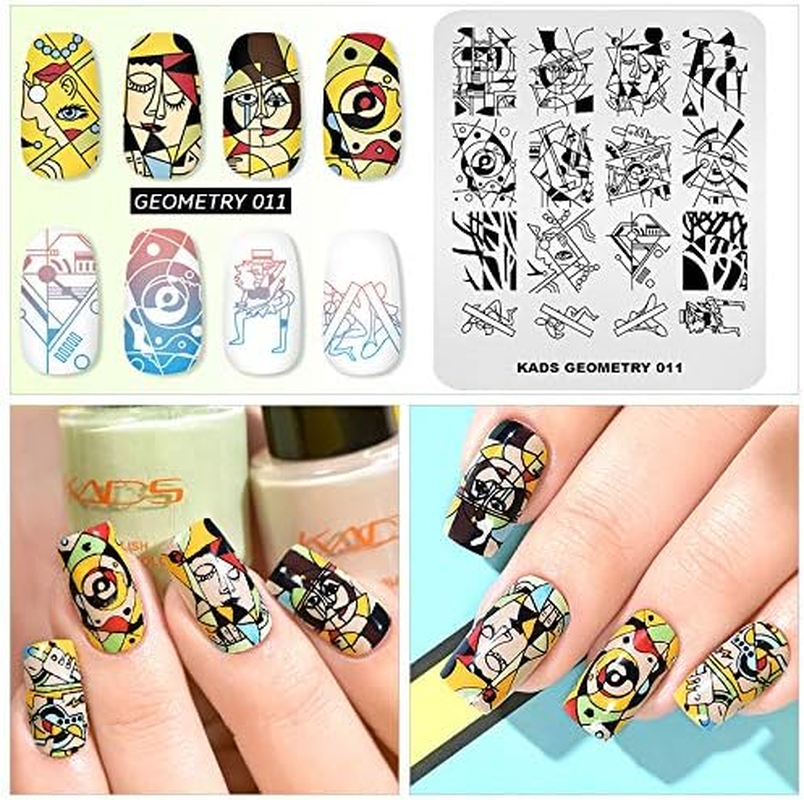 KADS Nail Art Stamping Plate Nail Template Nail Art Design Tool Nail DIY Design Image Plate (GE011) - Cn020 image number 4