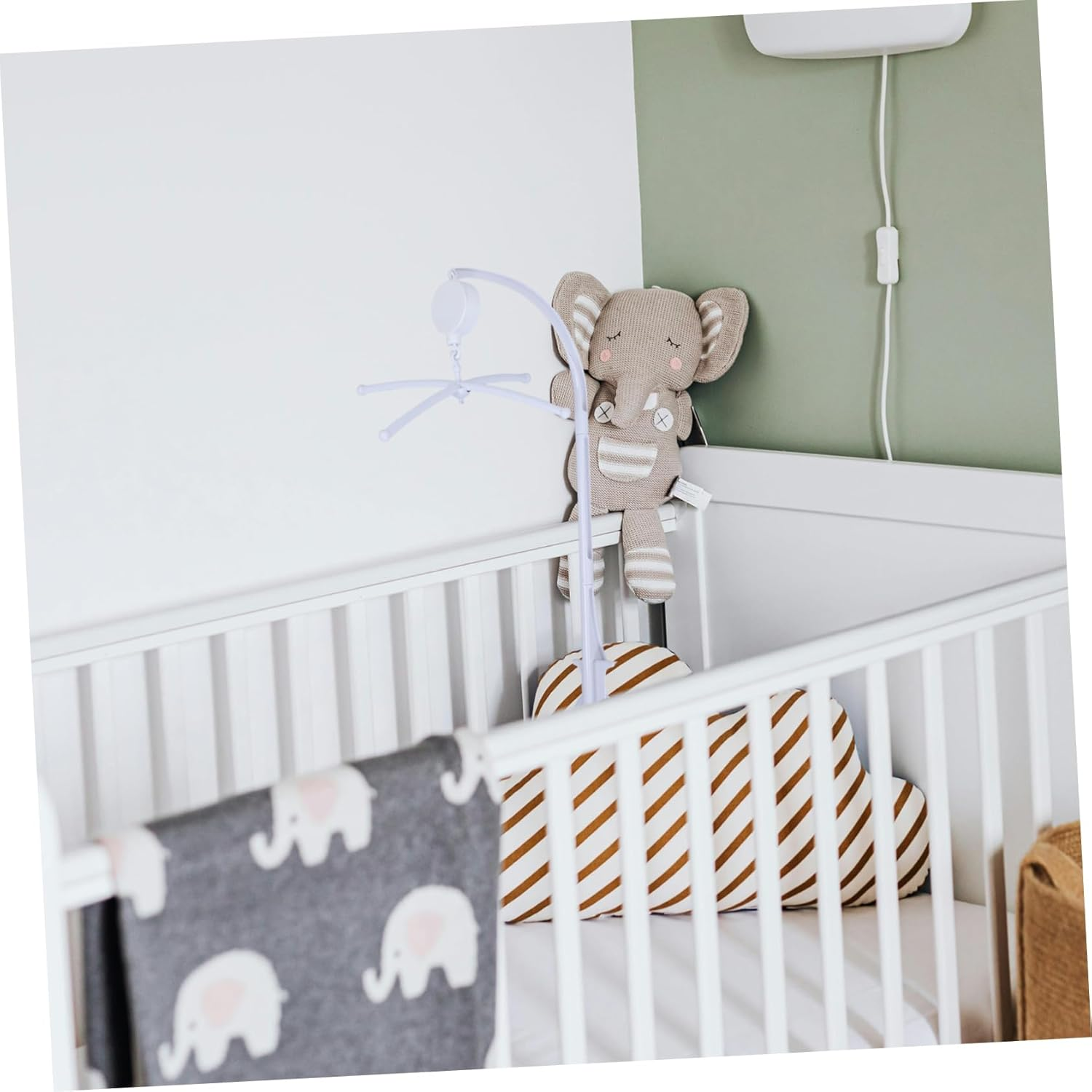 Bestonzon Adjustable Crib Mobile Stand with Clamp Bed Bell Holder for Sensory Stimulation and Easy Setup Secure Stable Nursery Mobile Hanger for Boys Girls image number 2