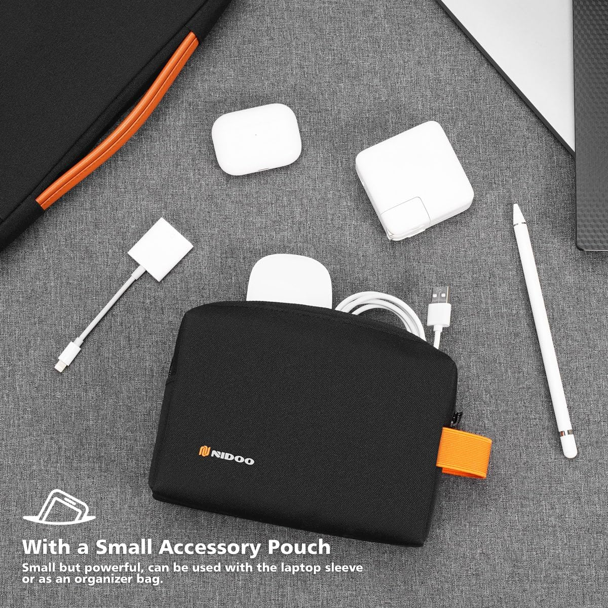 NIDOO 15.6 Inch Laptop Sleeve Case Computer Bag & Accessory Bag for 15.6" Lenovo Legion 5 / Ideapad Gaming 3I / Thinkpad T15 P15S E15 / 16" Legion 7 / Legion 5 Pro/Yoga 7I / Galaxy Book3 Acer HP image number 5