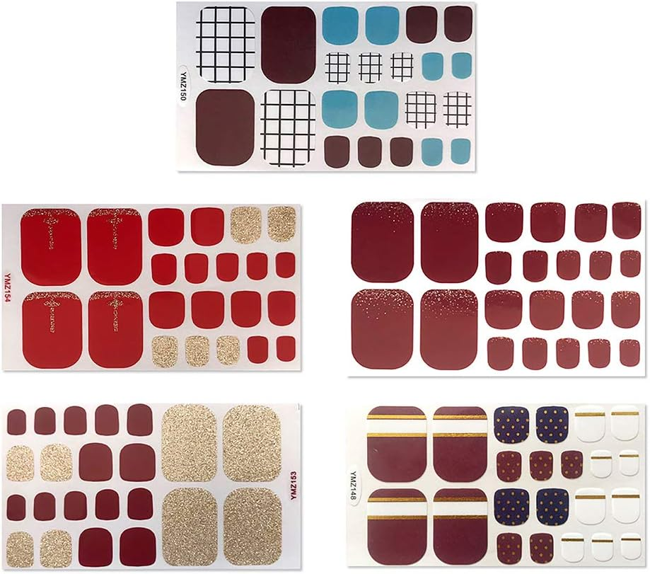 5 Pcs New Nail Stickers Foot Stickers 22 Small Stickers Waterproof Exquisite Fashion Makeup Nails Tips Decorations image number 5