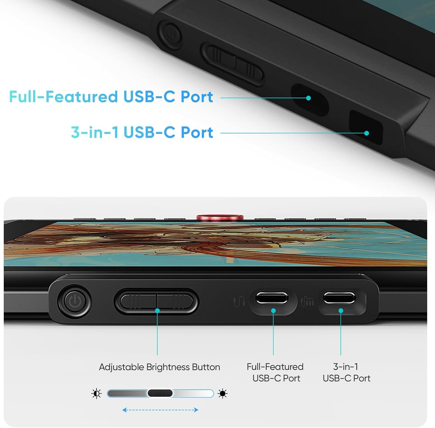 Xppen Upgraded Artist13.3 Pro V2 Drawing Tablet with Screen, 16384 Pen Pressure X3 Pro Stylus Pen Display, 99% Srgb Full-Laminated AG Screen Graphic Tablet with Stand, Red Dial, 8 Shortcut Keys 13.3" image number 2