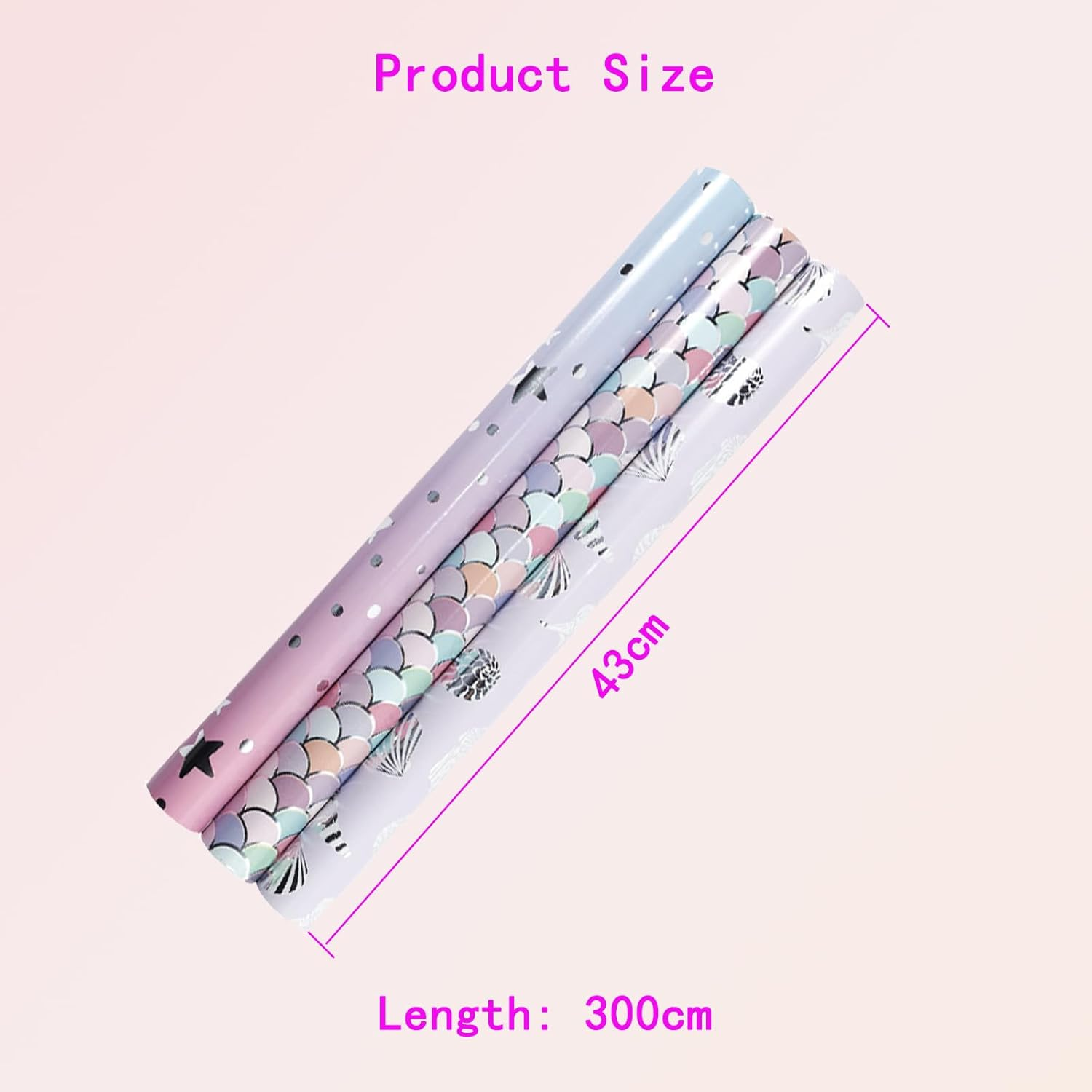 3 Rolls Birthday Wrapping Paper Roll Set - 17" X 118" Each, Vibrant Designs for Birthdays, Weddings, Graduations, All Occasions - for Gift Wrapping image number 2