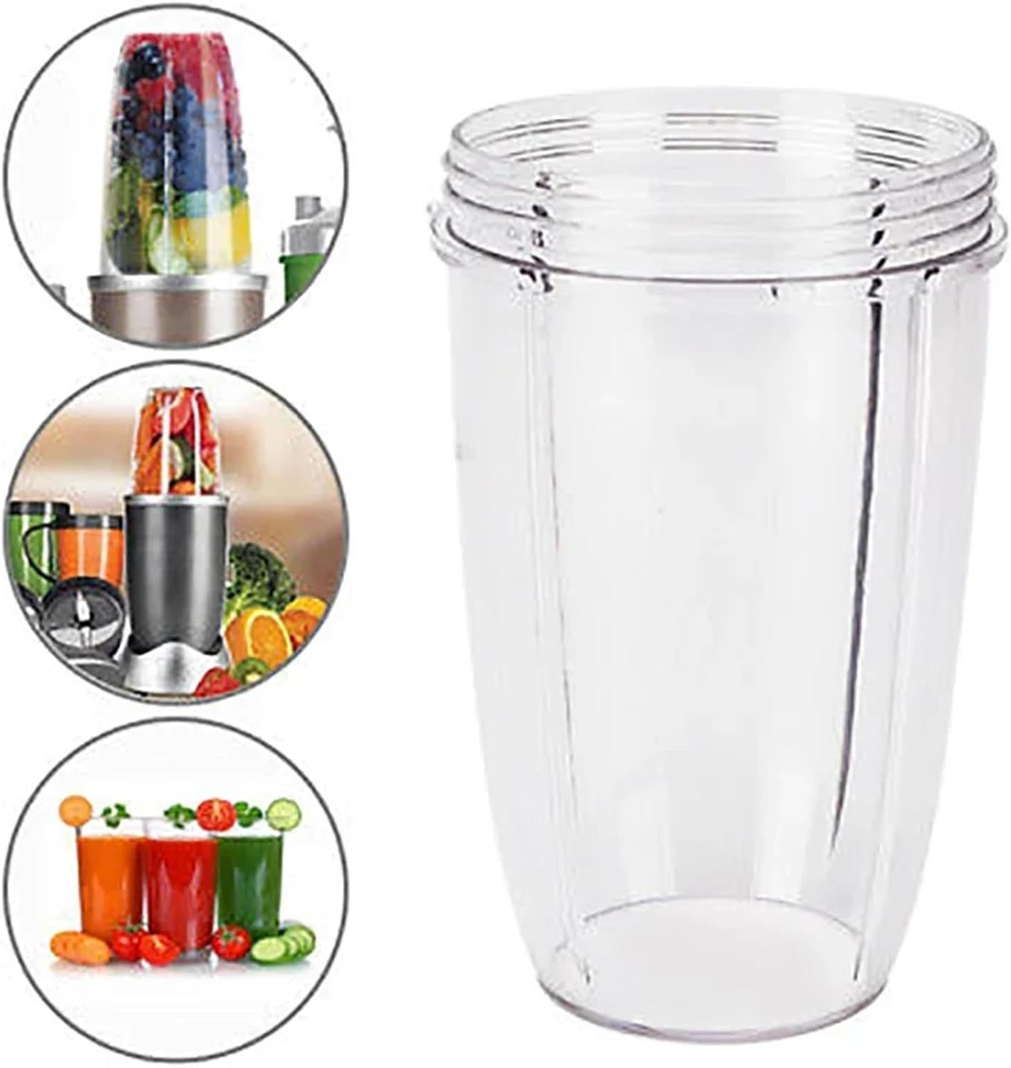 Juicer Cup Mug Clear Replacement ，Compatible for Nutribullet ，Nutri Juicer Keep the Food Bring Delicious and Healthy(2Pcs Transparent,Small Cup 18Oz)
