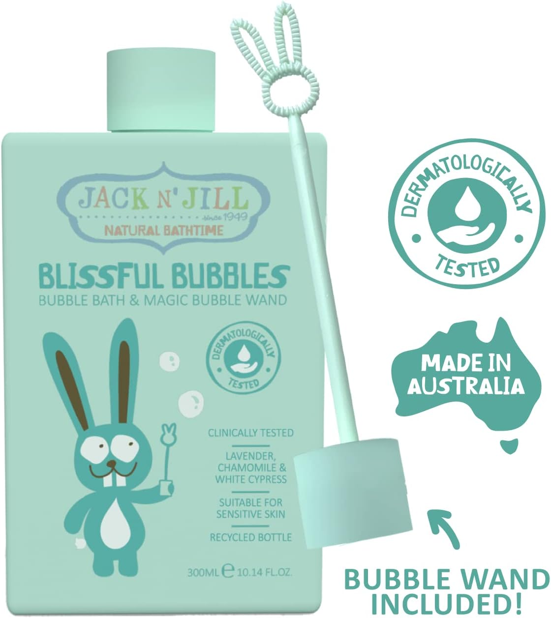 Jack N' Jill Blissful Bubbles Bubble Bath and Magic Bubble Wand 300Ml image number 3