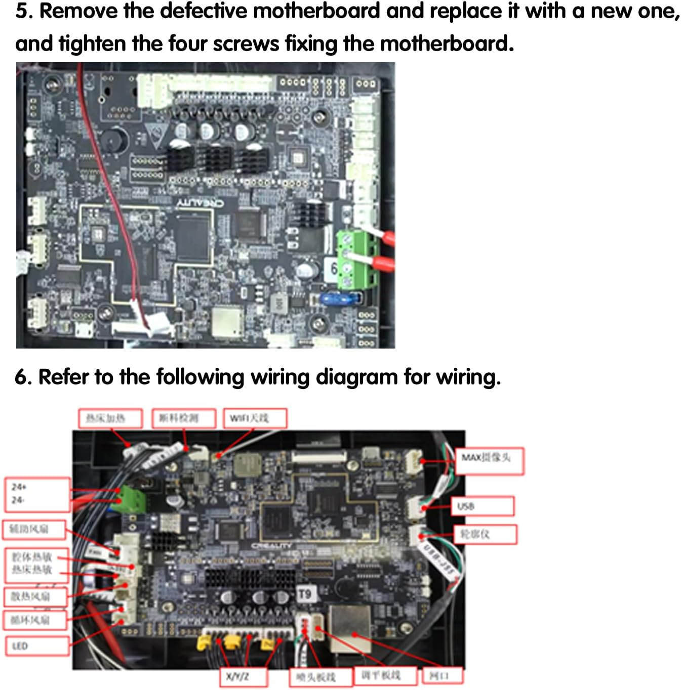 Creality K1 Motherboard/Silent Mainboard 3D Printer Silent Mainboard, Mainboard Kit_Cr4Cu220812S12_32_Tmc2209_X2000E - Creality K1 Max Silent Mainboard image number 4