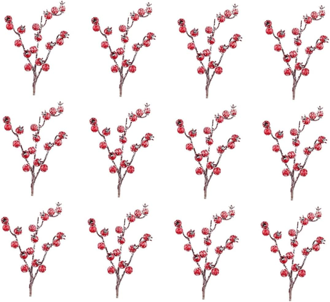 1Set Fake Pomegranate Decorations Simulated Christmas Supplies for Home Living Room and Bedroom Decor Realistic Red Lightweight and Attractive image number 1