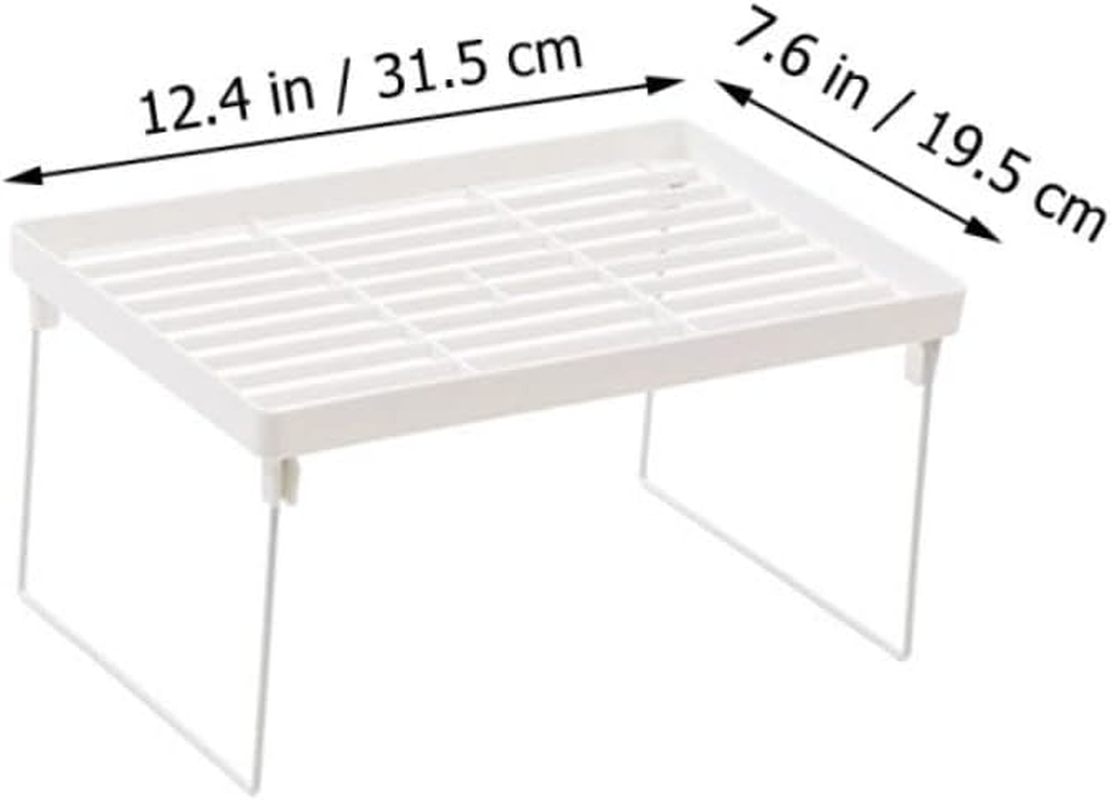 GRIRIW Iron Shelf Kitchenware Rack Storage Rack Desktop Cabinet Shelf Iron Art Layered Organizer for Kitchen Cabinet 2Pcs (Small Medium) for Home Pantry image number 3