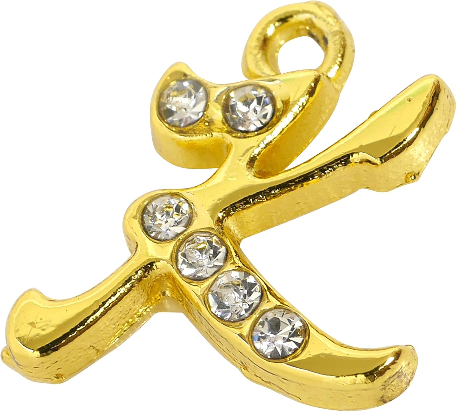 Sofia Co., Ltd. B-39-G Accessory Parts, Alphabet, Rhinestone, with Can, 0.7 Inches (17 Mm), Gold, K, 1 Piece image number 2