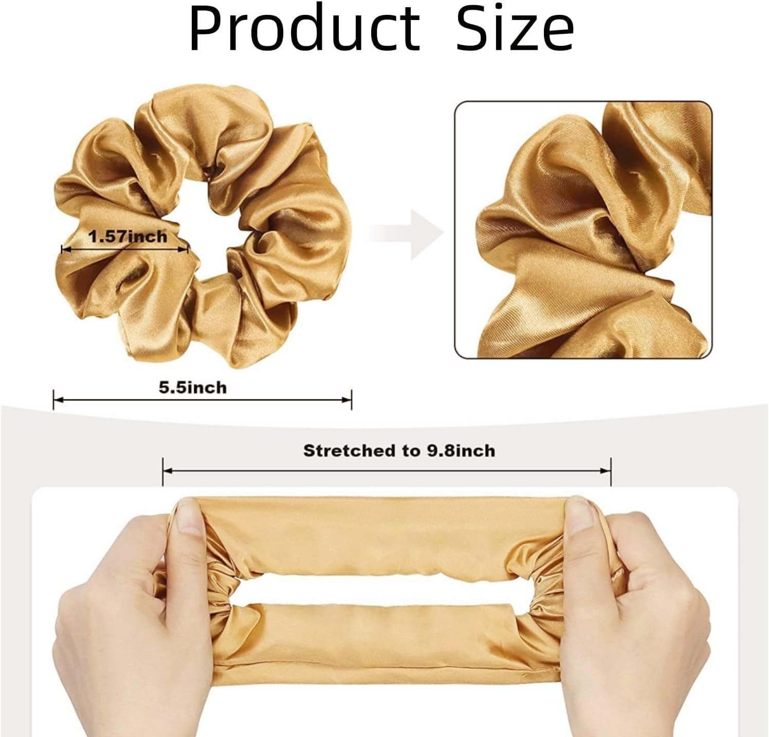 12 Pcs Satin Hair Scrunchies for Women for Girls - Satin Silk Hair Ties, Ties for Hair Sleep,Scrunchy Ponytail Holder Softer than Silk Scrunchies for Hair image number 6