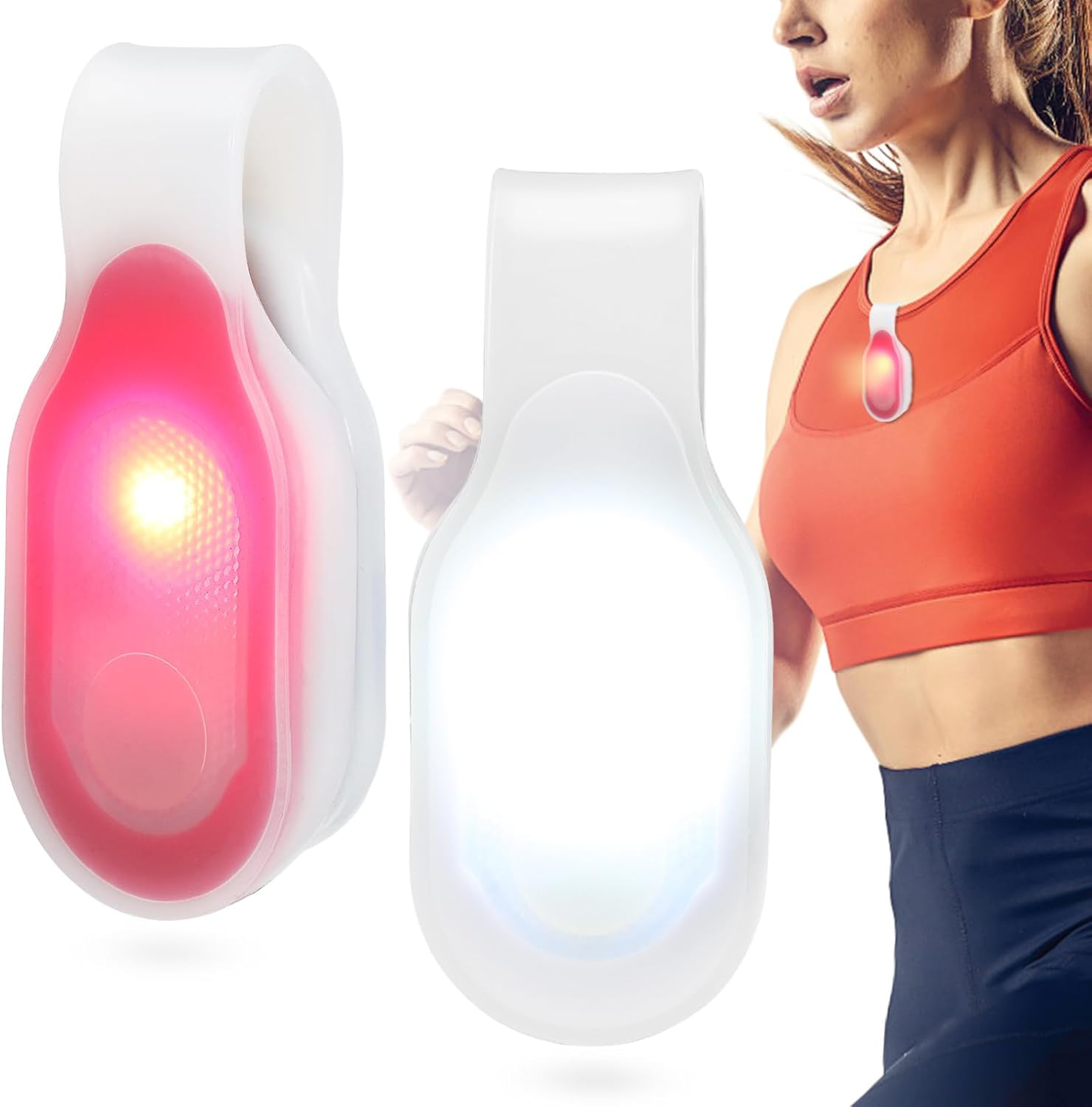 Jojofuny 2Pcs Nurse Clip on Running Lights for Runners Led Magnetic Flashlight for Outdoor Sports Running Walking Emergency image number 4