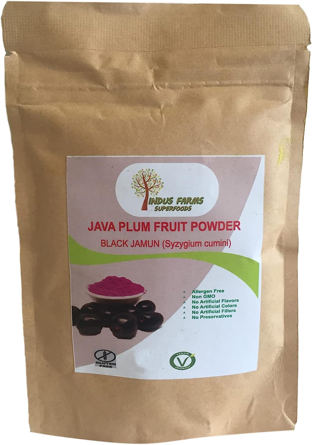 Java Plum Black Jamun Fruit Powder Tangy Sweet Flavour, Natural Bright Pink to Purple Food Colouring 100G image number 1