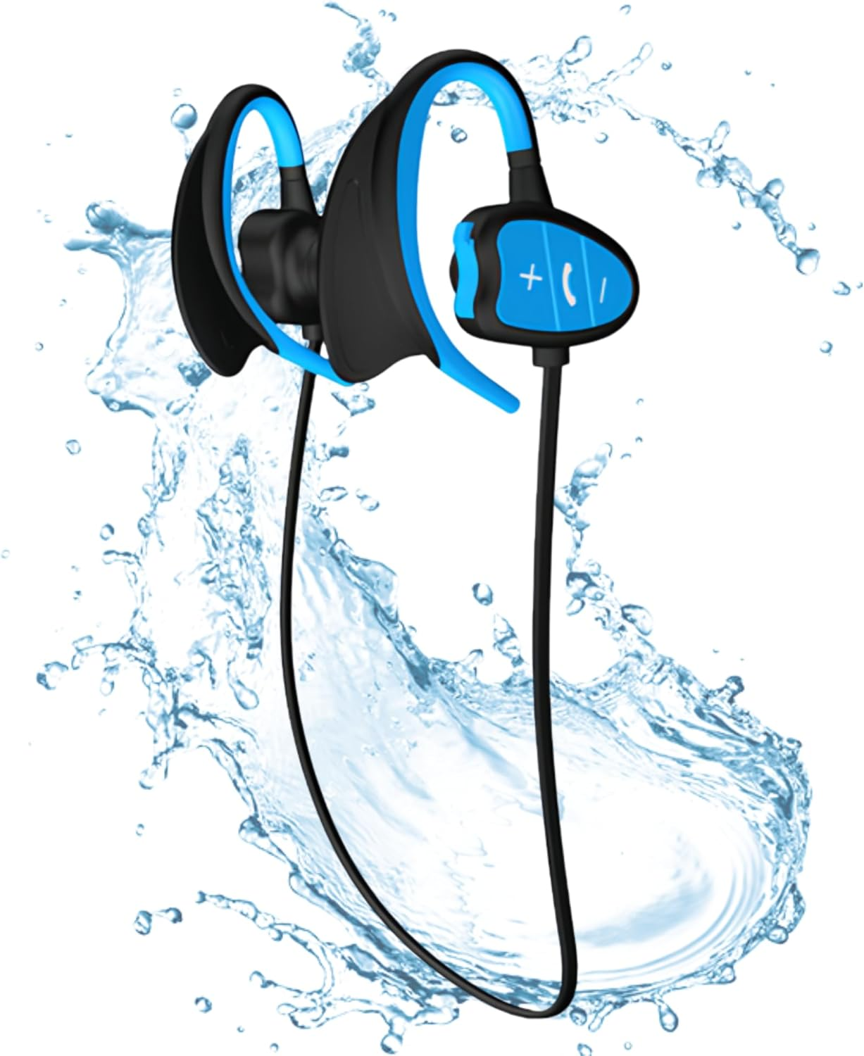 Bewinner Wireless Swimming Headphones - IPX8 Waterproof Bluetooth Underwater Headphones with Smart Voice Prompt & Noise Reduction for Surfing Diving (Green)