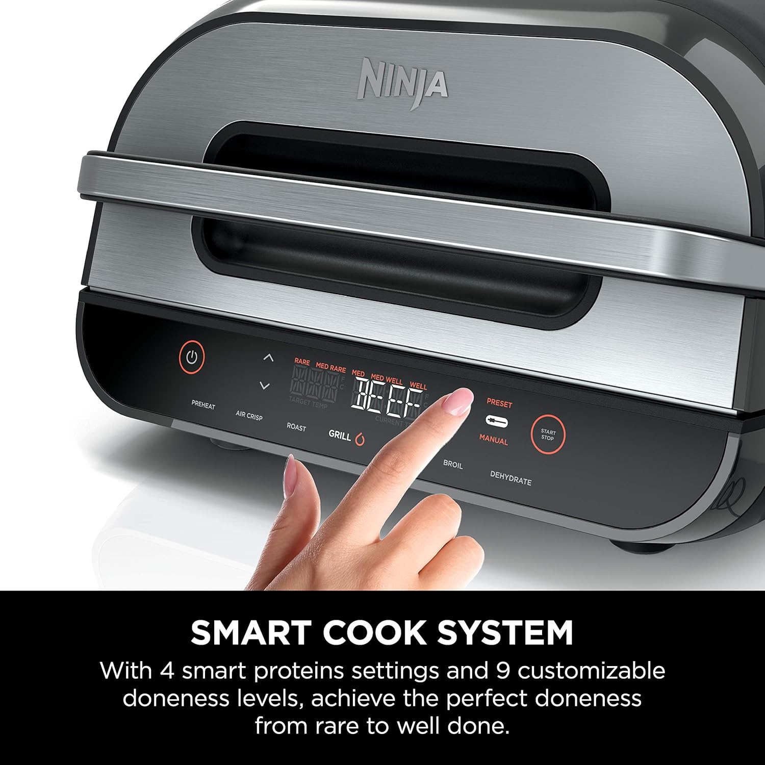 Ninja Foodi Smart XL Grill and Air Fryer, Black/Stainless Steel (AG551) image number 6
