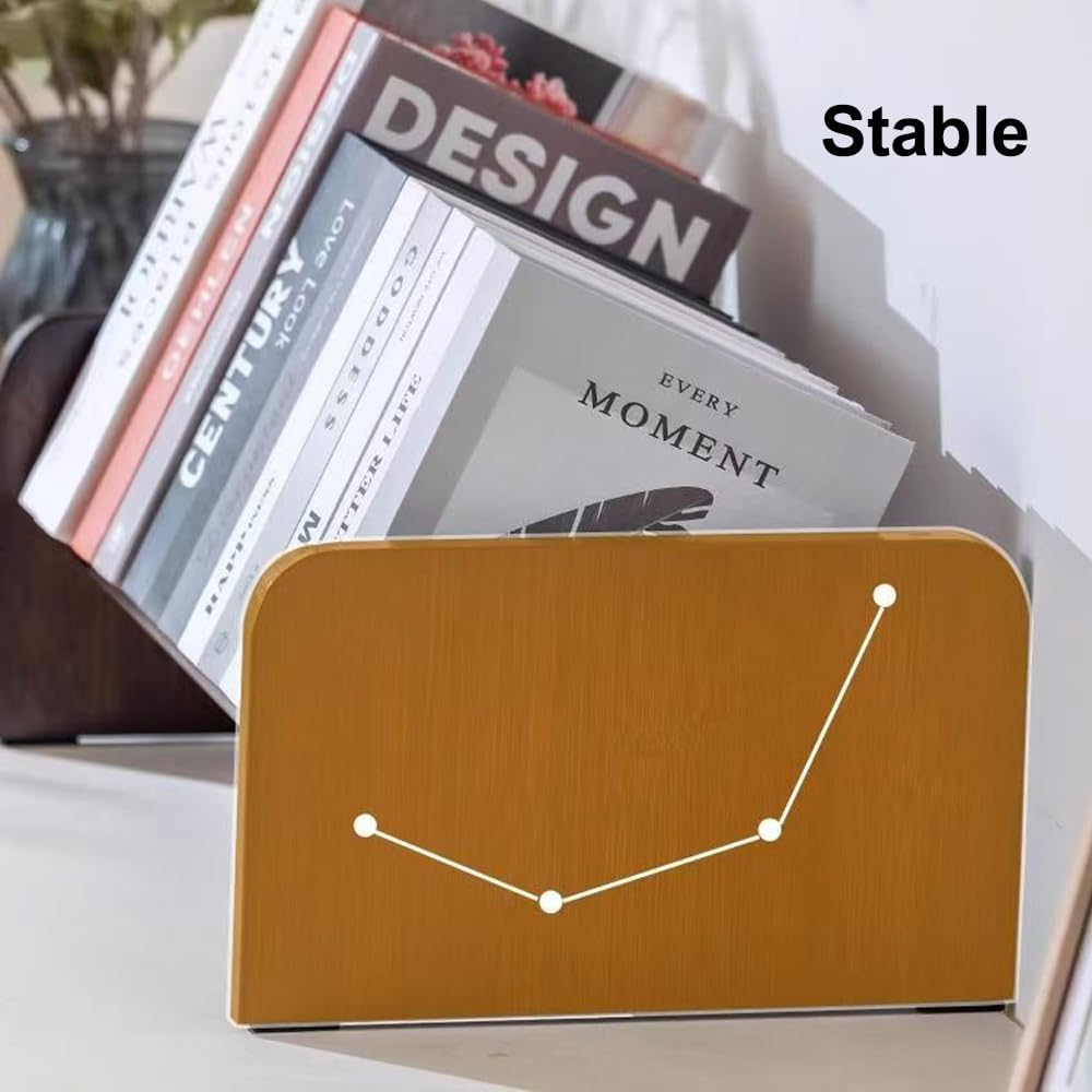 Hbluefat Desktop Bookcase, Small Wood Desk Bookshelf Organizer, Tabletop Mini Storage Shelf (Wood) - Wood image number 2