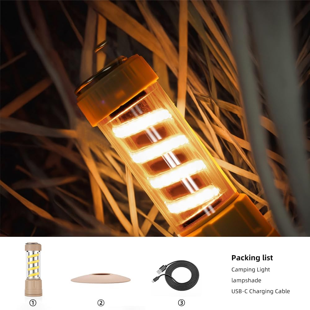 Vinlen Rechargeable LED Torch 4-In-1 &ndash; USB Powered with 3 Modes Flashlight, Built-In Hanging Hook, Portable Torch for Hiking, Camping, Backpacking, Power Outages, Indoor & Outdoor Use image number 1