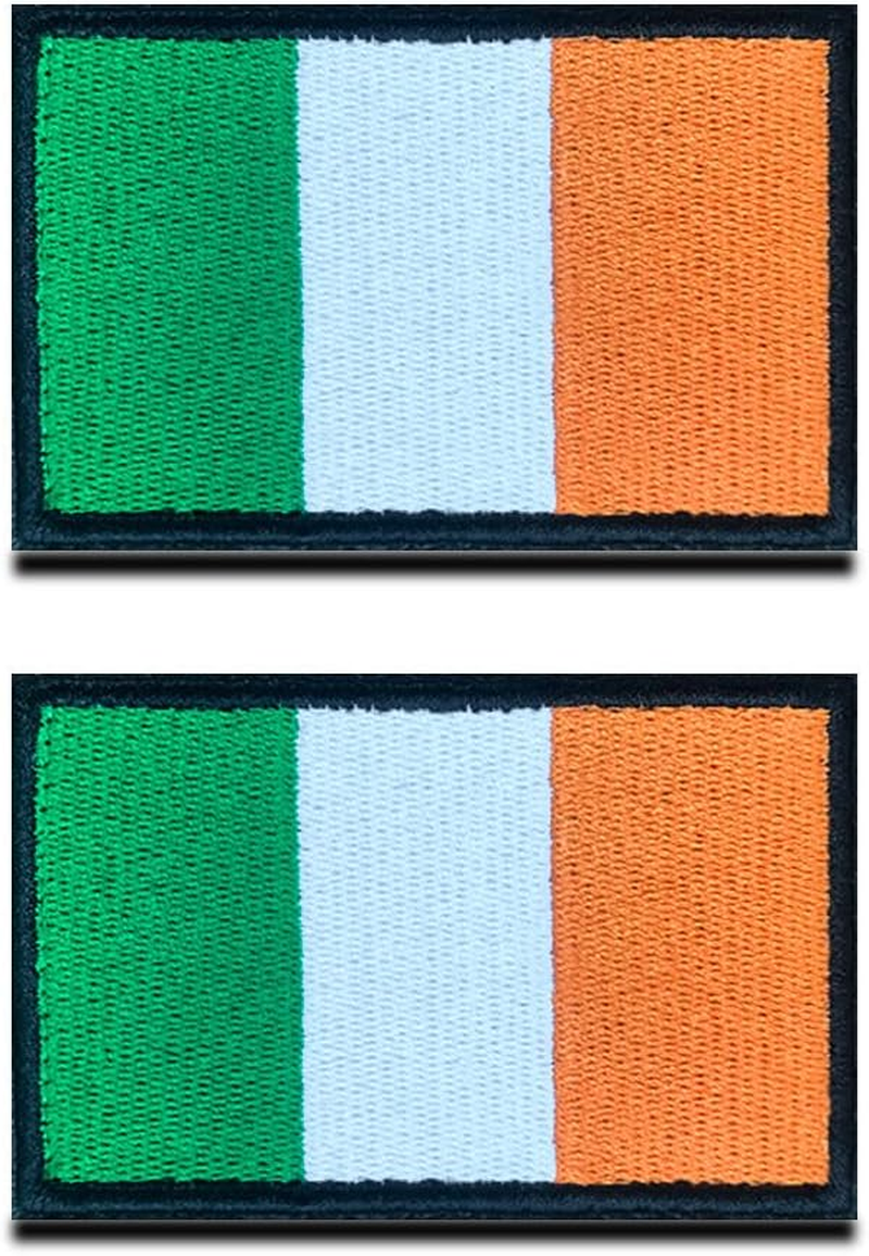 Zcketo 2 PCS Republic of Ireland Patch Irish Flag Hook and Loop Embroidered Ireland National Emblem Patch for Football Billiards Clothes Jersey Backpack Caps Vest Travel Tactical image number 3
